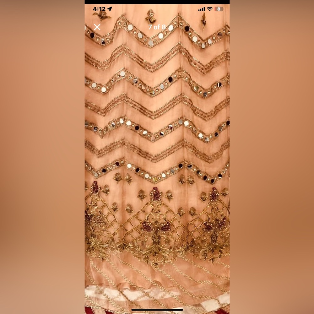 Three pieces Embroidered Maxi shalwar and dupatta dress size medium. - Picture 6 of 7